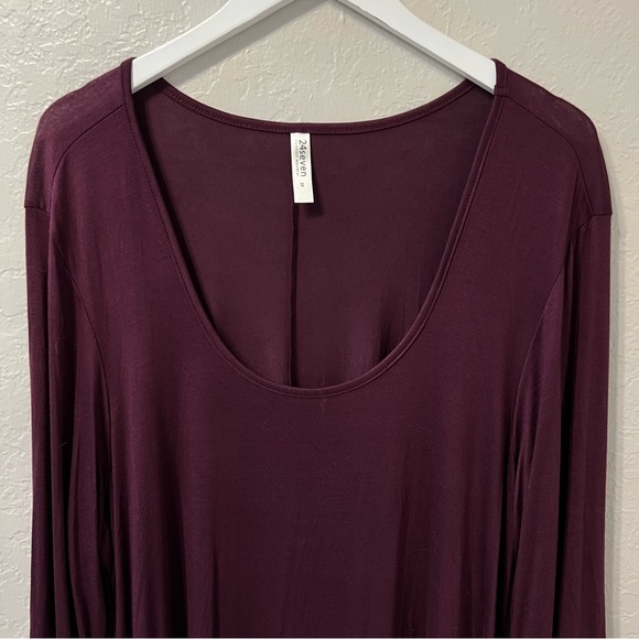 24Seven Apparel | Burgundy Bell Sleeve Tunic - Picture 10 of 10